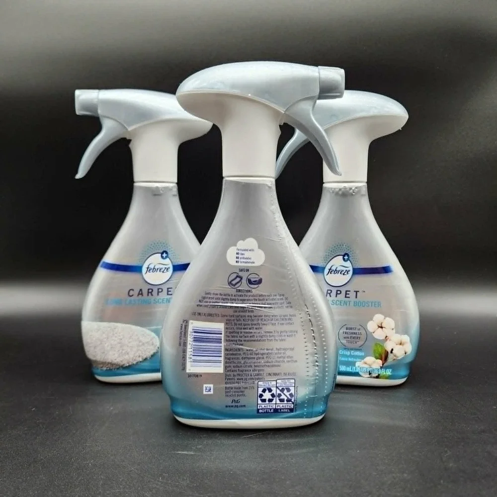 Febreze Carpet‎ Scent Booster Crisp Cotton 16.9oz 3 Pack Fabric Refresher